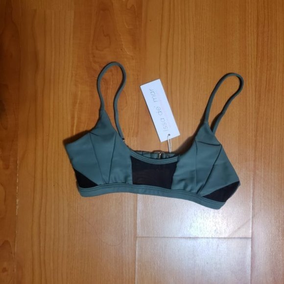 Issa de' mar Kaili bikini top (S, green + black) - Picture 3 of 4